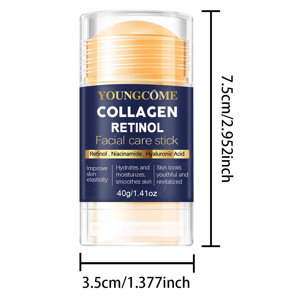 Collagen Retinol Facial Care Stick Moisturizing Deep Hydration Suitable for dry Aging Face Cream Moisturizing Skin Repair Quake 40g