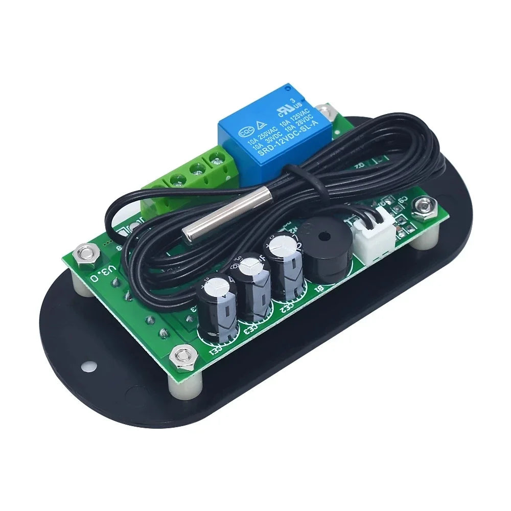 Adjustable Dual LED Digital Display Temperature Controller XH-W1308 Thermostat Switch DC 12V Cool Heat Sensor Red Bleu Quake
