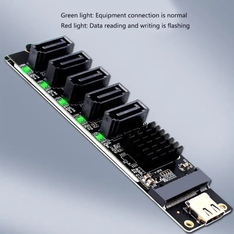 Fast Speed 5Gbps USB3.0 to 5 SATA3 Port Converter JMS580 Chip for Solid Drive Adapter K1KF Quake