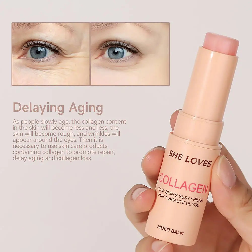Moisturizing Wrinkle Bounce Multi Balm Collagen Multi Balm Stick Wrinkle Bounce Balm Multi Cream Dull Cosmetics Korean Quake
