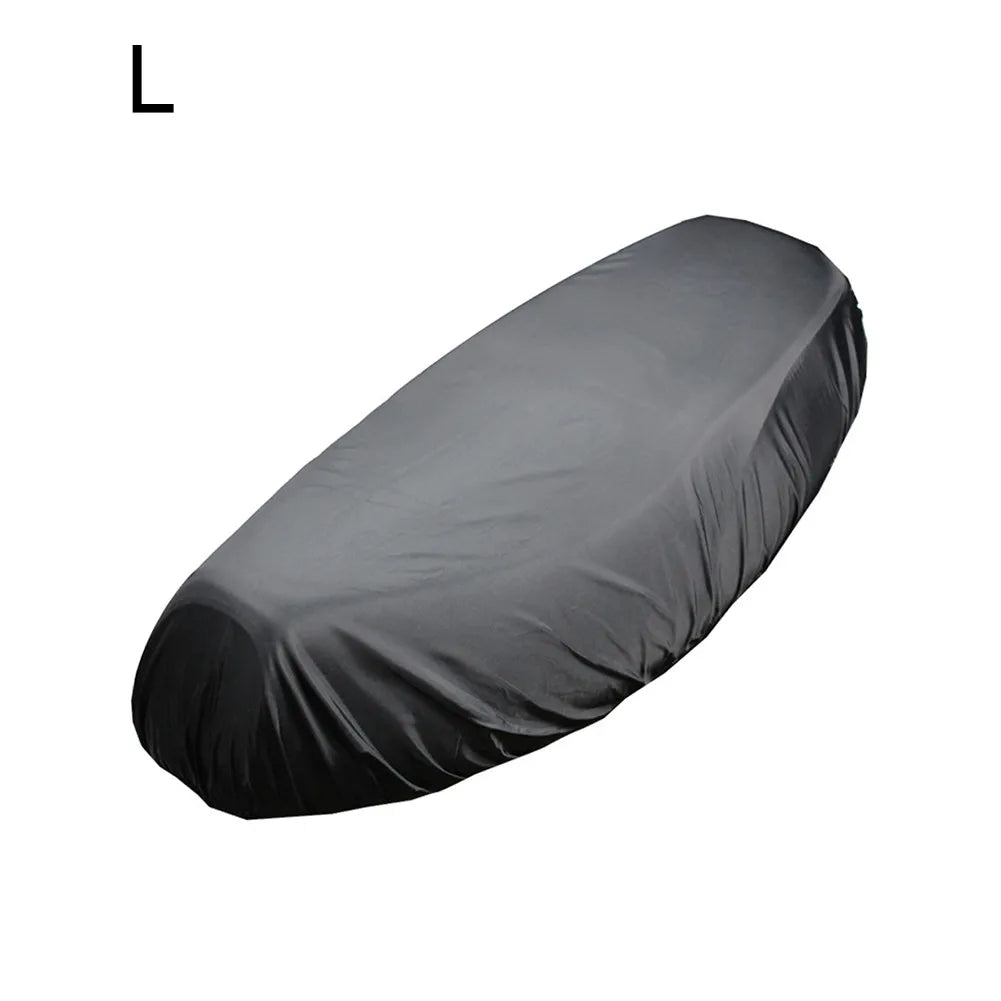 Motorcycle Rain Seat Cover Universal Flexible Waterproof Saddle Cover Black Seat Cover Rain Resistant Car Seat Protective Cover Quake L