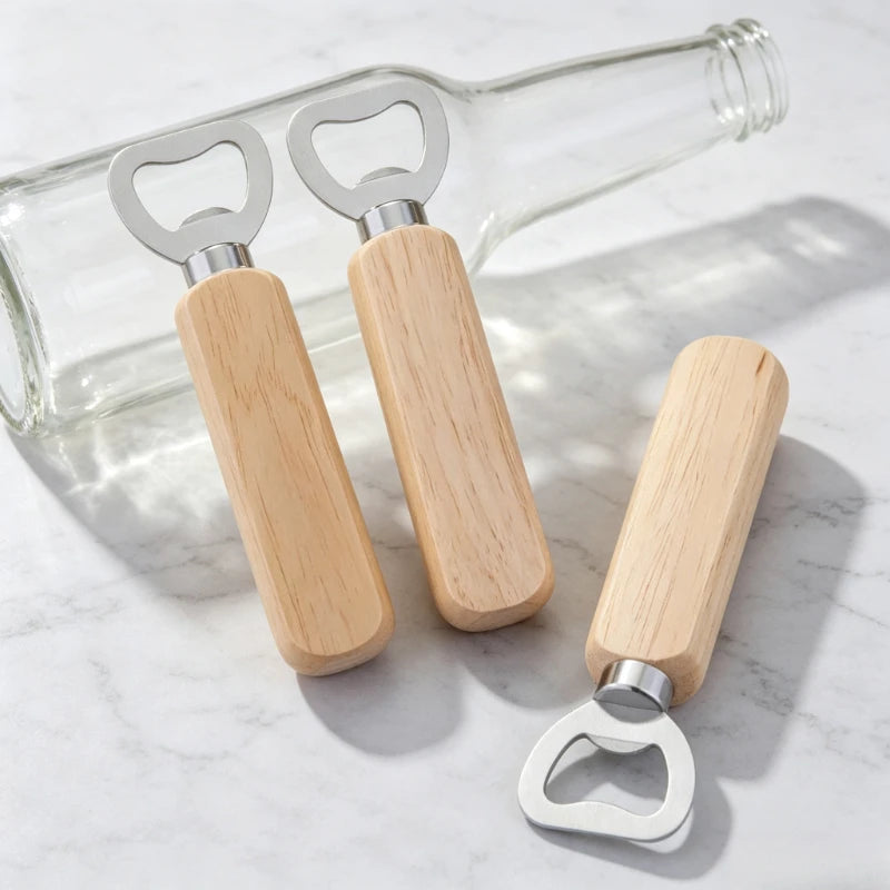 Handle Beer Bottle Opener, Stainless Steel Portable Soda Cap Lifter Simple Beverage Bottle Opener For Home Bar Camping Use Quake