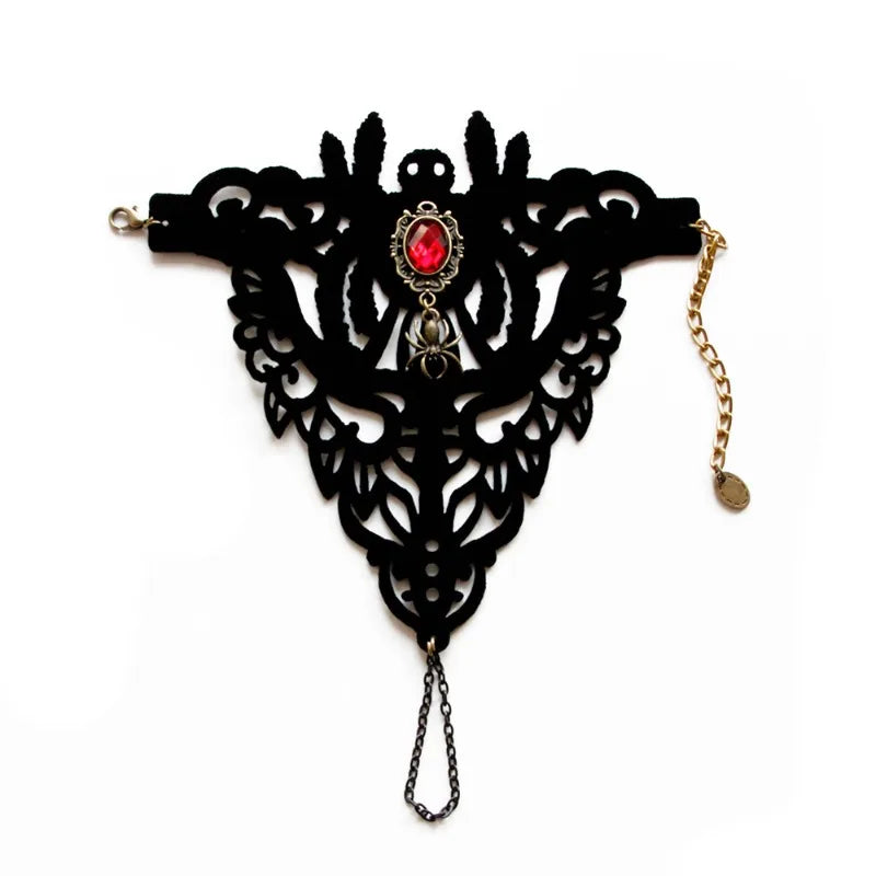 Halloween Spider Bracelet Goth Punk Witch Grim Reaper Cosplay Accessory Festival Party Decorative Finger Chain Costume Jewelry Quake