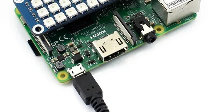 RGB- light full color 4x8LED WS2812B screen GPIO expansion board Raspberry Pi 4B/3B Quake