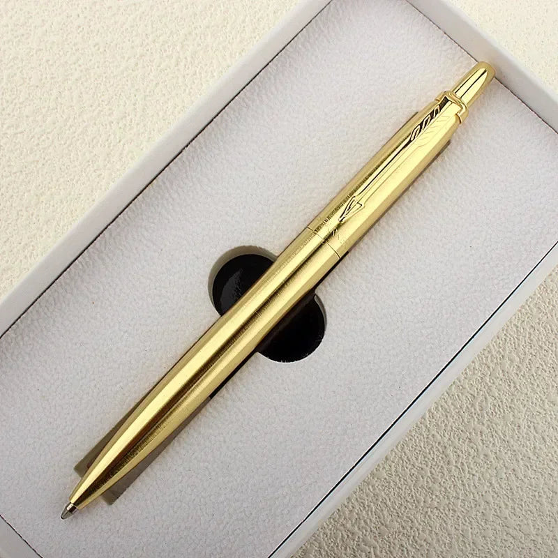 New Luxury Metal Ballpoint Pen Office Commercial Press Metal Pens Gift Automatic Ball Pens for School Quake (NOT BOX)