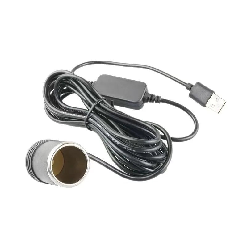 22AWG USB/Type-C To 12V Cigarette Lighter Socket Male to Female Cigarette Lighter Adapter Converter Car Electronics Accessories Quake