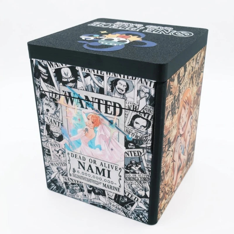 Hot New One Piece Nami 3D Printed Card Storage Box Large Capacity Deck Holder Desktop Decor Organizer Anime Gift for Fans Quake