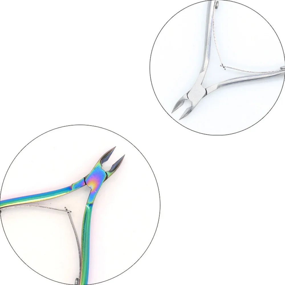 Stainless Steel Nails Art Scissors Cuticle Clippers Nails Cuticle Nippers Dead Skin Remover Pedicure Cutters Manicure Tools New Quake