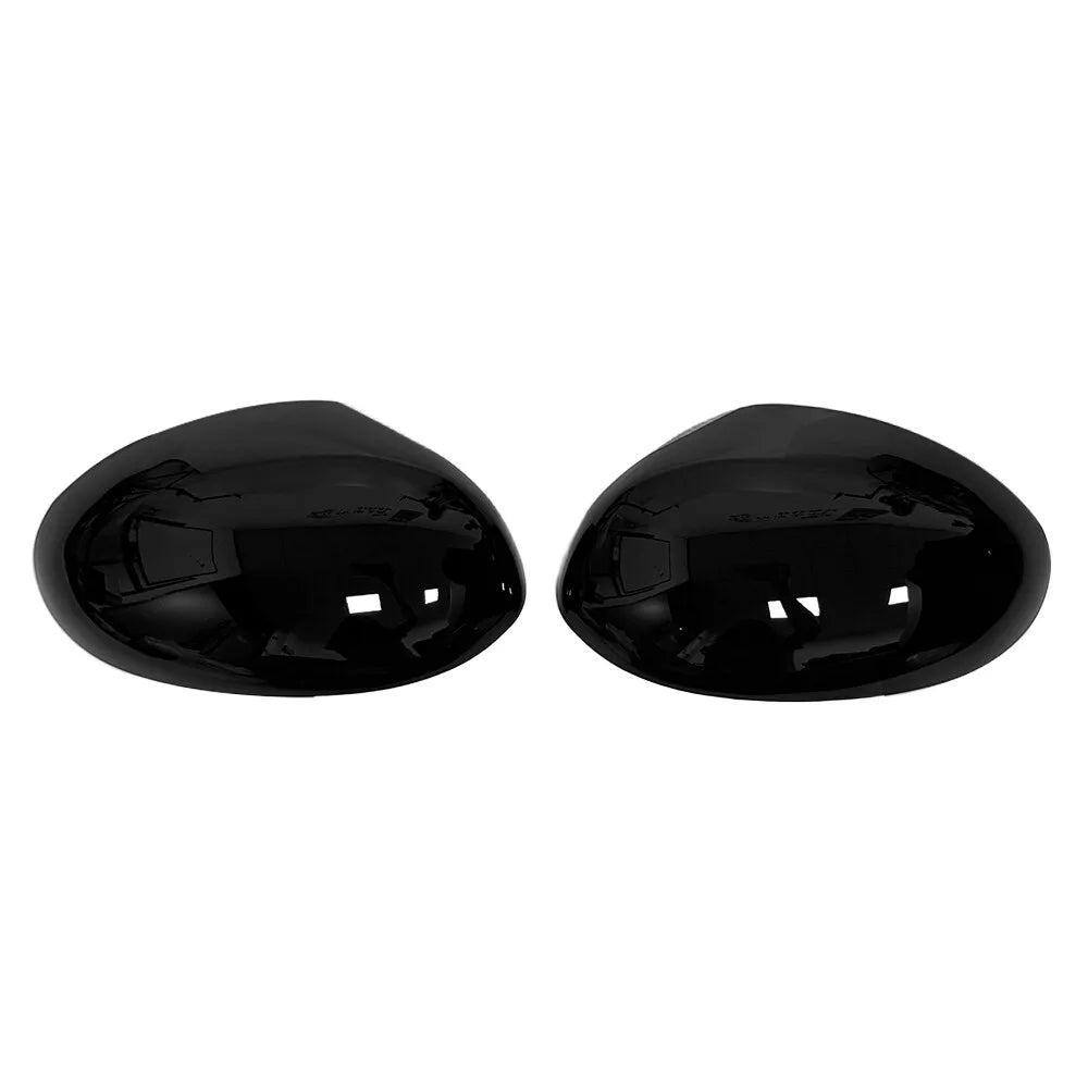 For Toyota Aygo Citroen C1 Peugeot 107 2005-2014 2x Car Replacement Rearview Side Mirror Cover Wing Cap Exterior Case Trim Decor Quake Gloss Black