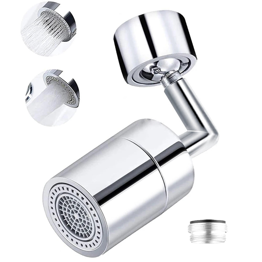 720 Rotatable Tap Aerator Splash-proof Faucet Sprayer Head Water Saving Plastic Splash Tap Head Wash Basin Tap Extender Adapter Quake