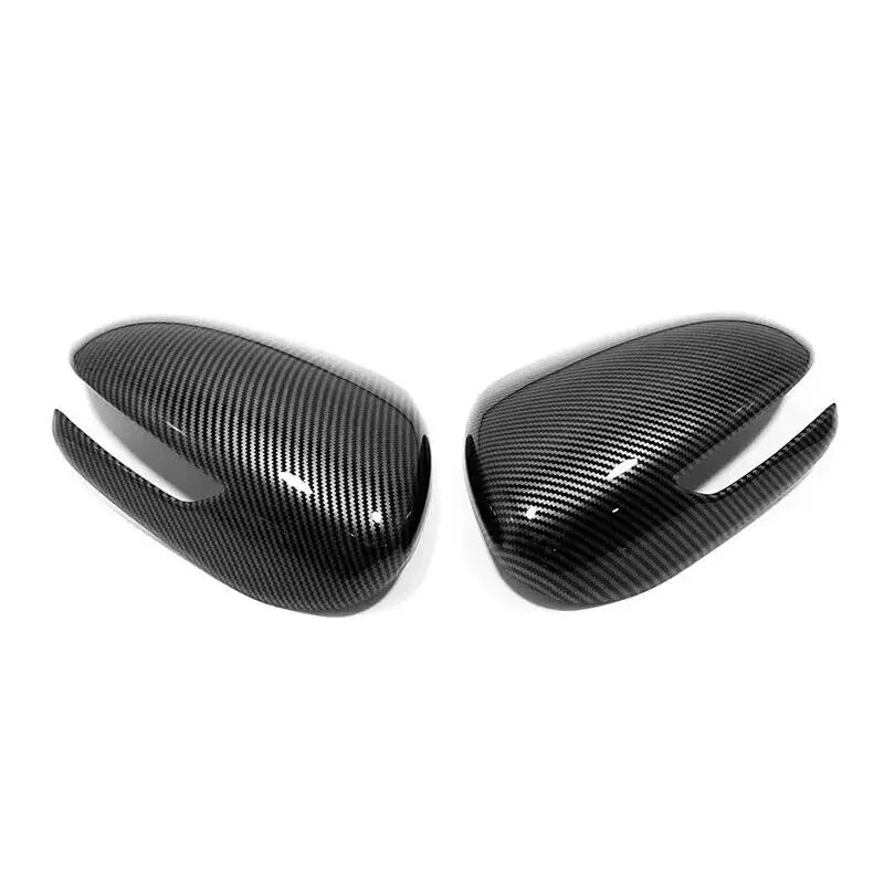 For Kia Sportage KX5 2016-2019 Car Rearview Side Mirror Cover Wing Cap Sticker Exterior Door Rear View Case Trim Carbon Fiber Quake Carbon