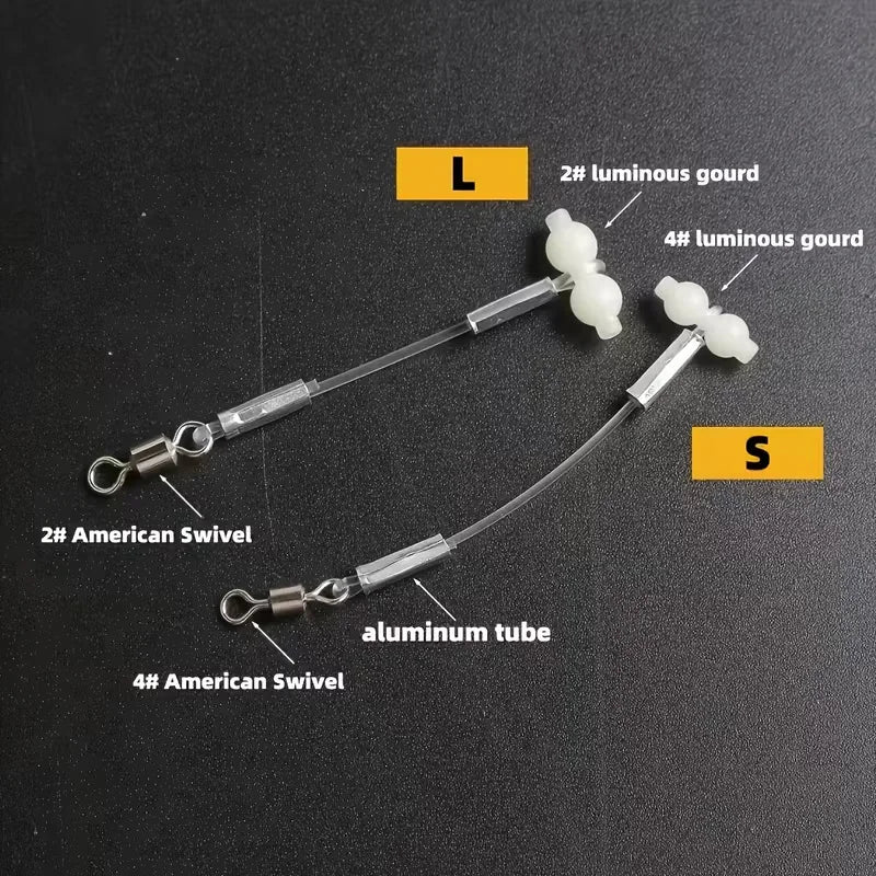 5/10pcs Luminous Gourd Balance Support, Gourd Swivel Connector, DIY Fishing Tackle Set for Sea Fishing, Quake