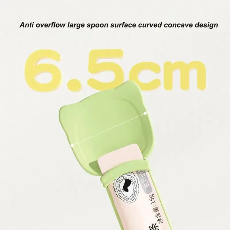 Pet Feed Spoon Food Scoop Cat Strip Squeezer Feeder Dispenser Indoors Puppy Kitten Snack Liquid Food Scoop Kitty Pet Supplies Quake
