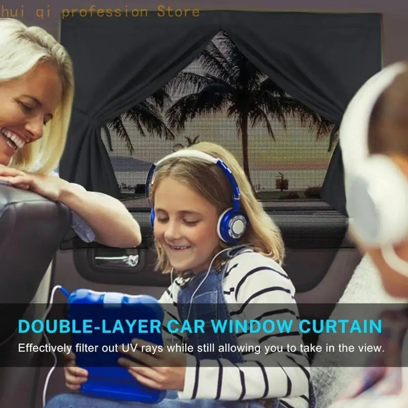 2Pcs Double Layer Car Sunshades With Attachment Blocks Harmful Sunlight Sun Shade Blocker H8WE Quake