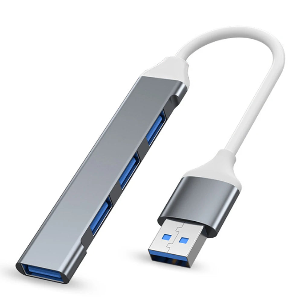 USB C HUB 3.0 Type C 3.1 4 Port Multi Splitter Adapter OTG For Xiaomi Lenovo Macbook Pro 13 15 Air Pro PC Computer Accessories Quake USB- Grey