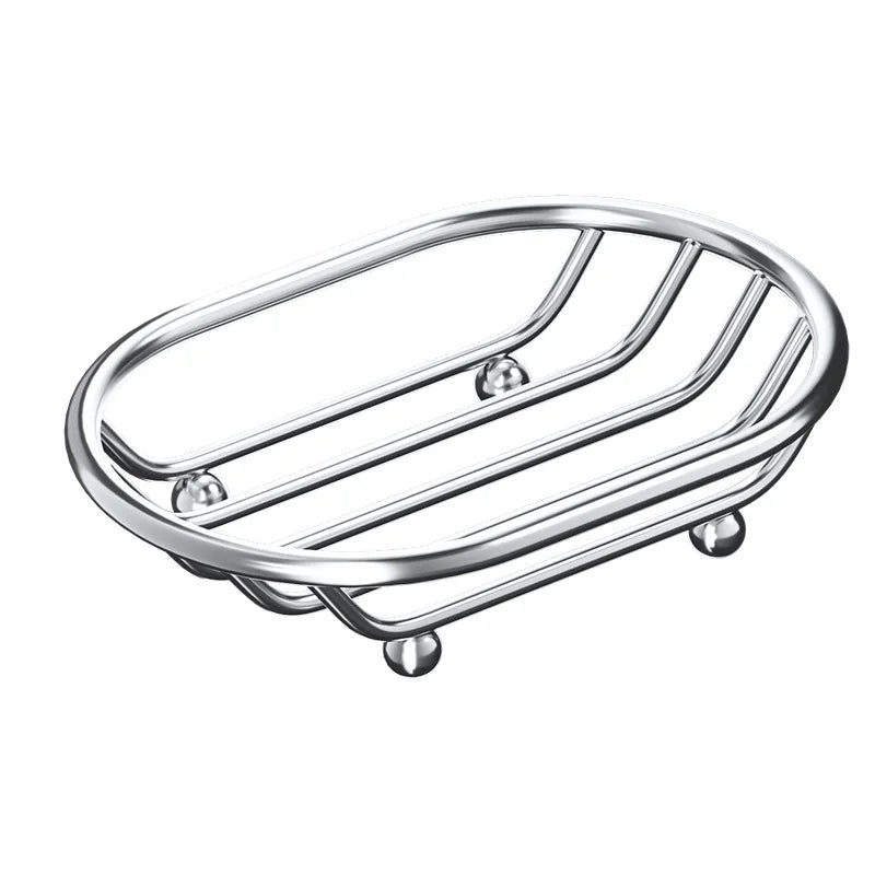 Soap Dish Hollow Drain Soap Holder with Water‑Receiving Tray Bathroom Countertop Soap Storage Rack for Shower Bathroom Quake