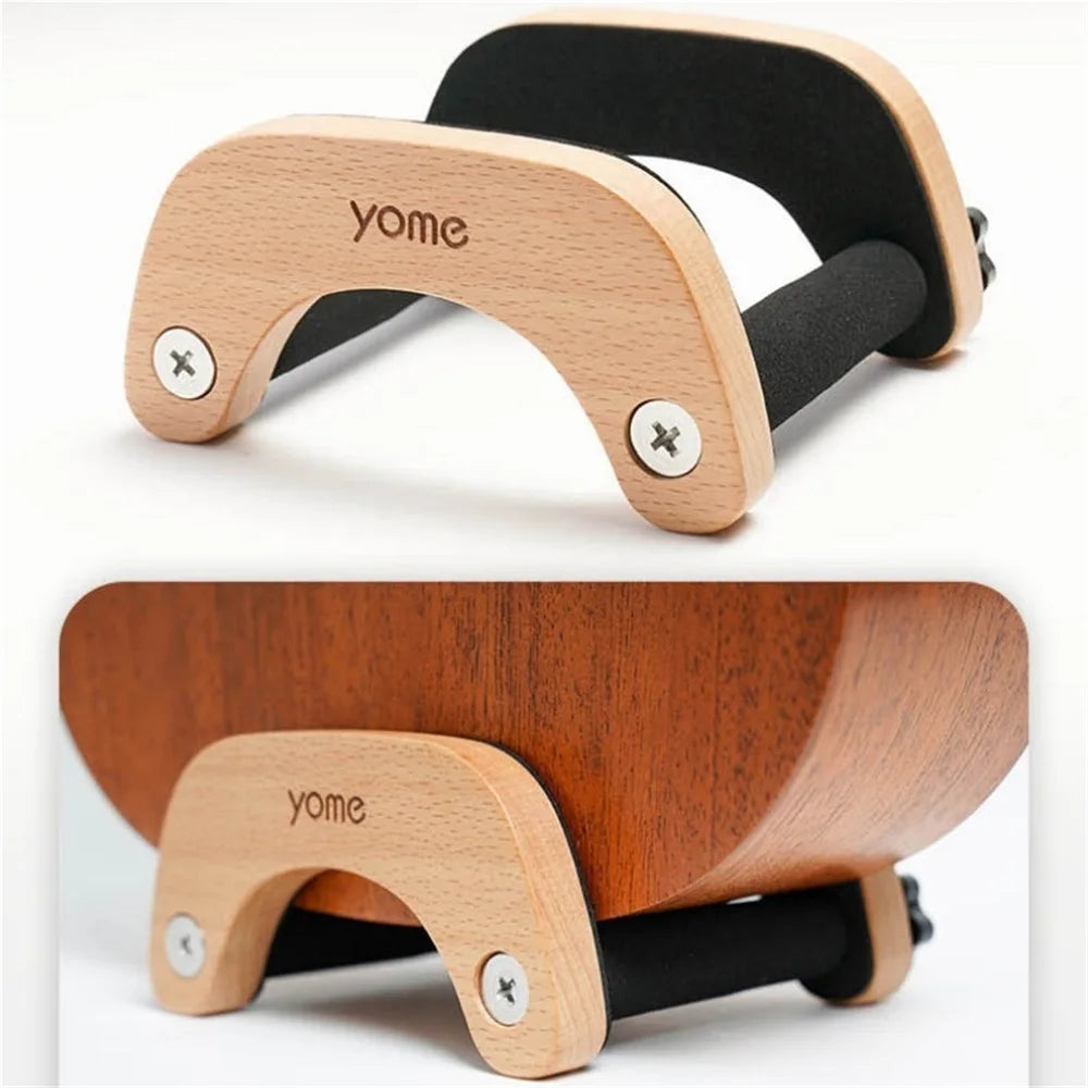 Portable Beechwood Ukulele Stand with Sponge Padding Wood Floor Ukulele Holder for Concerts and School Music Programs Quake