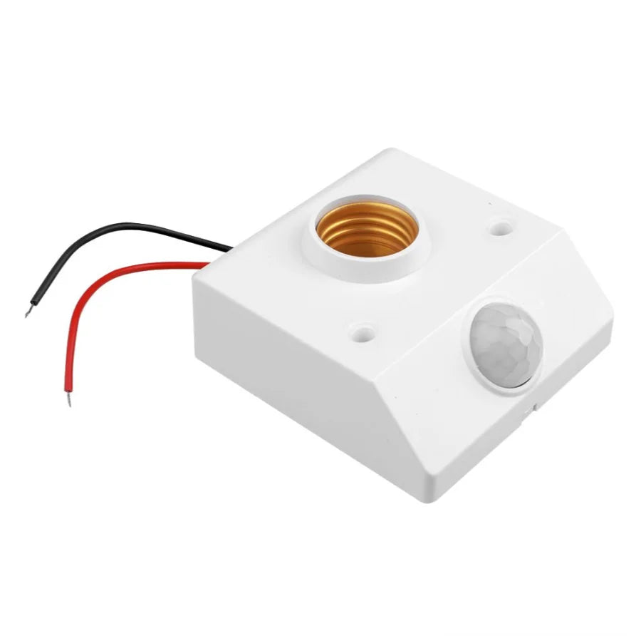 LED AC220V 110V 85-265V Automatic Human Body Infrared PIR Sensor Bulb Light E27 Base PIR Motion Detector Wall Lamp Holder Socket Quake E27 type-B