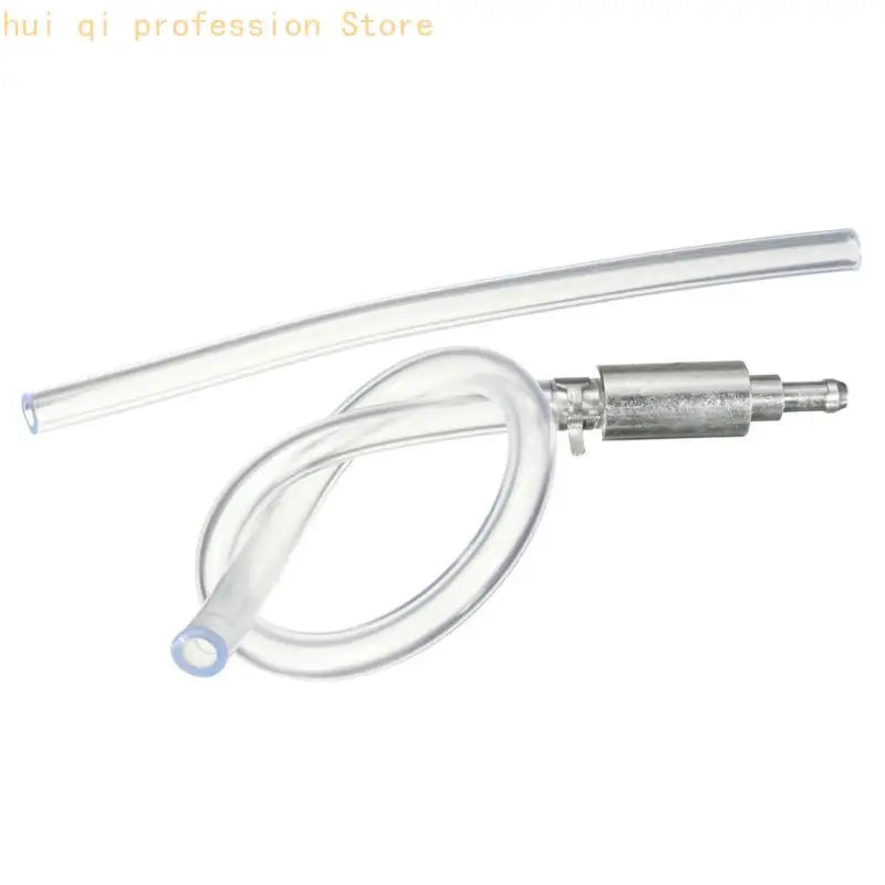 Clear PVC Motorcycle Bleeder Hose with Metal Fitting, Hose Clip and Backflow Control Design for Brake System Maintenance Tasks Quake