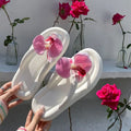 Fashion EVA Flip Flops Butterfly Orchid Anti-Slip Sandals Summer Herringbone Slippers Summer Quake Pink 40-41