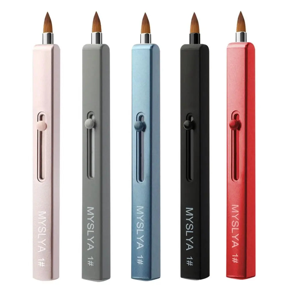 Makeup Brush Make Up Tool Lady Capped Eyeshadow Applicator Lip Gloss Brush Lipstick Brush Cosmetic Brush Retractable Lip Brush Quake