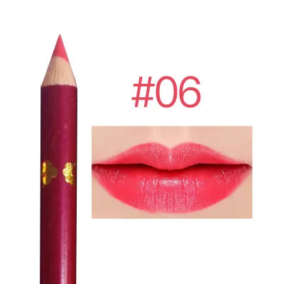 YALAIYI 12-color Lip Liner Pencil Waterproof and Colorfast for Beginners Easy To Use Lip Liner Pen Lip Liners Foggy Color Quake 6