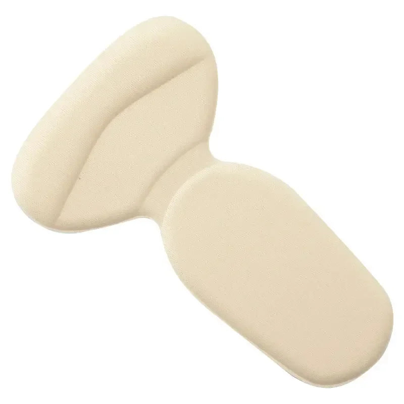 Heel Stickers Shoe Cushion Heel Protector for Shoes T Shape Sponge High Heels Inserts Heel Pads Shoe Adjuster Women Half Insoles Quake Beige