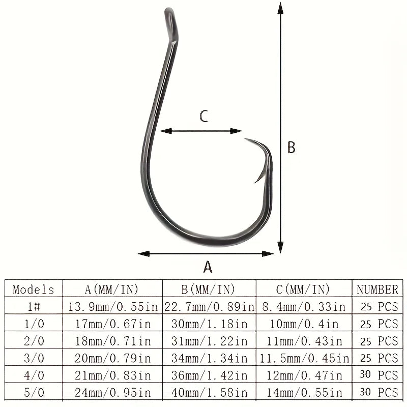 160pcs Stainless Steel Circle Hook Set, 2x Strong Offset Octopus Hooks for Sport Fishing - Corrosion-Resistant, Piercing Point D Quake