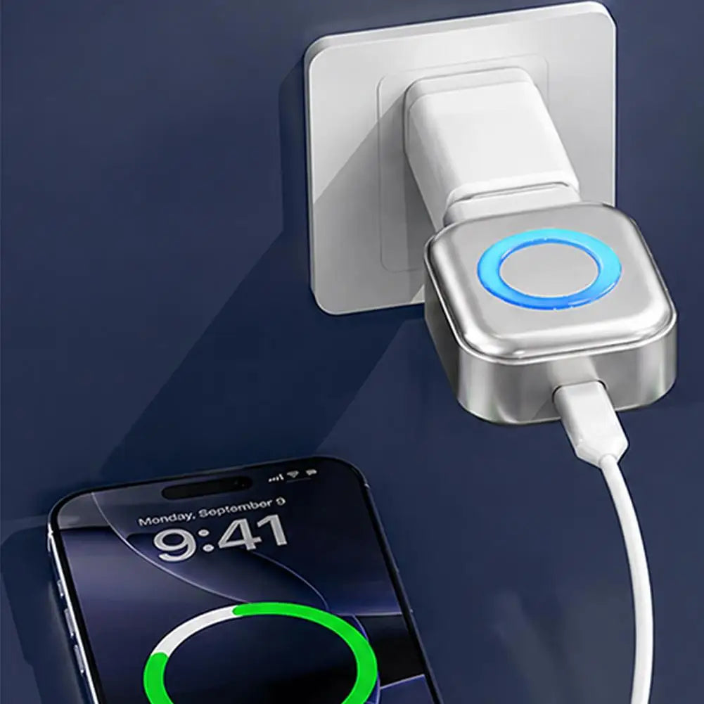 X01 AI Smart Power Disconnect Full Charge Automatic Shut Off Battery Protection Fast Charge Dual Current RGB LED Portable Quake