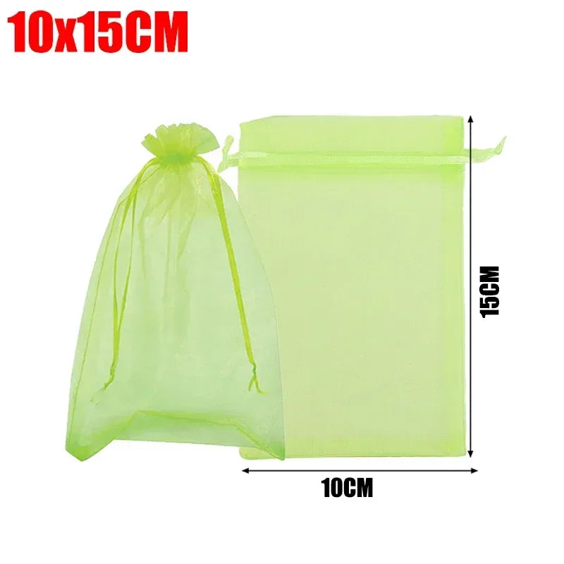 Fruit Protection Mesh Bags Reusable Insect Proof Drawstring Bags Pest Barrier Covers for Fruit Trees Plants Home Garden Supplies Quake 10x15cm 50PCS