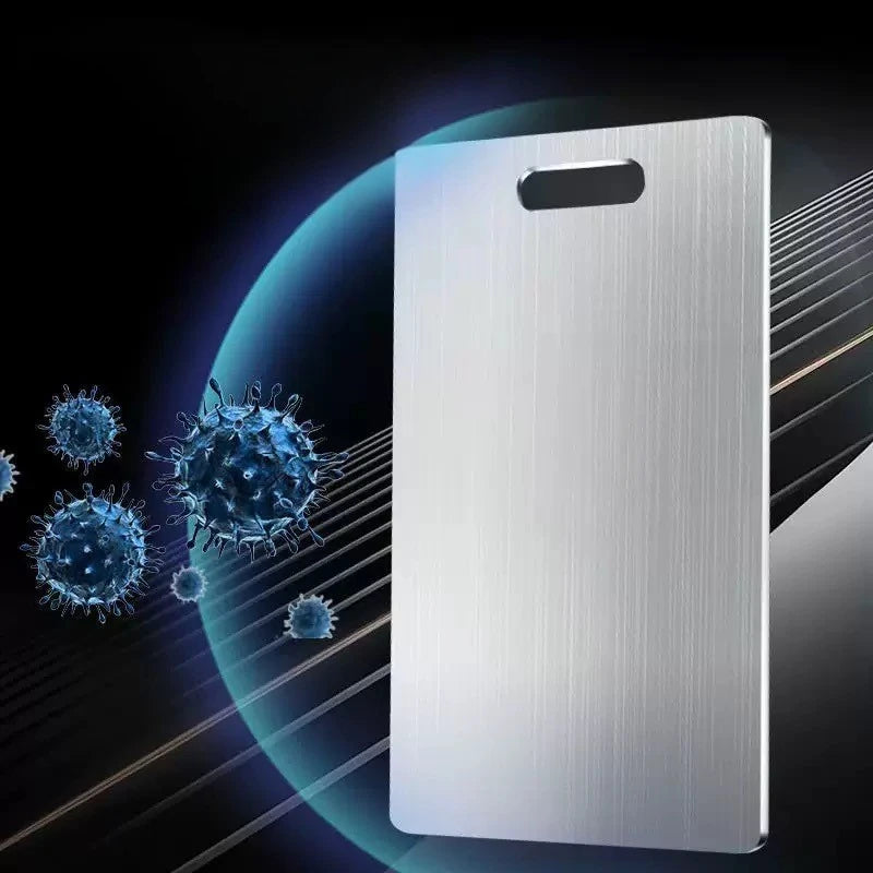 Double Sided Stainless Steel Chopping Board Kitchen Cutting Board,Thickened Dough and Food Prep Board Household Quake