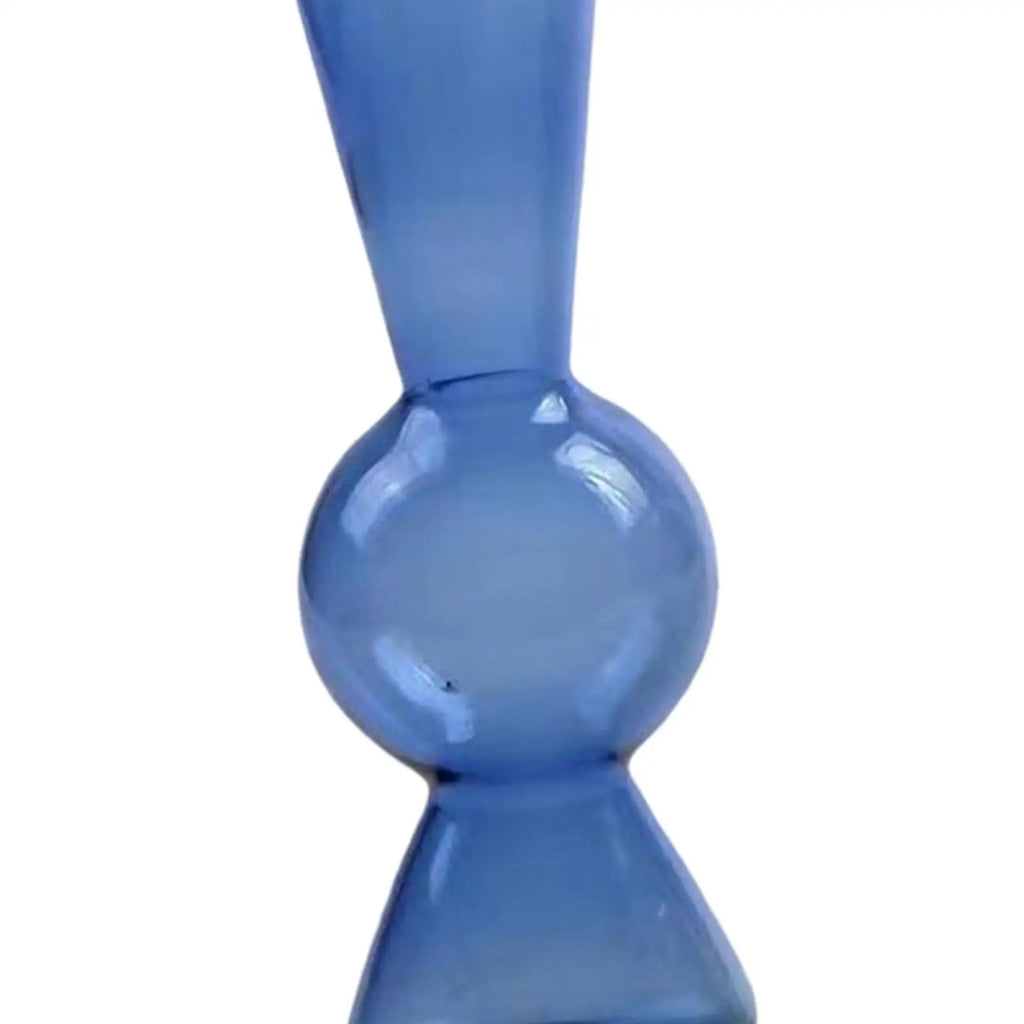 Modern Glass Flower Vase Holder Flower Pot Ornaments for Living Room Tabletop Centerpieces Dining Table Kitchen Decor Quake