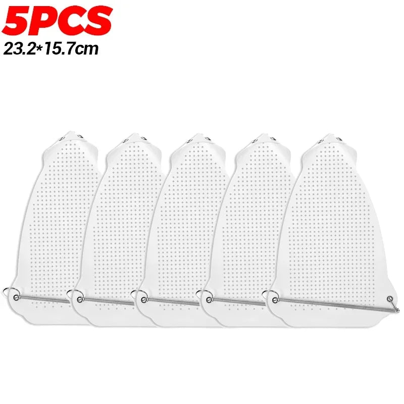 5/1PCS Anti Scorch Iron Shoe Cover Non Stick PTFE Protector Universal Home Iron Soleplate Easy Glide Laundry Ironing Products Quake 5PCS