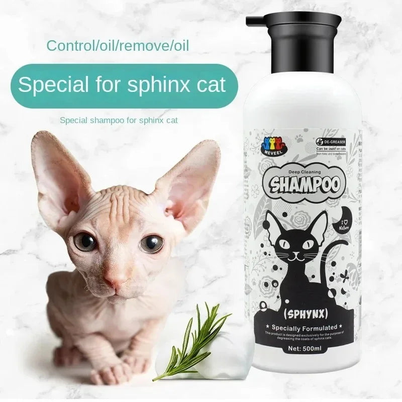 500ml Sphinx Cat Pet Shampoo Cat Shower Gel Canadian Body Wash-free Pet Cat Hairless Cat Special Body Wash-free To Control Oil Quake 500ml