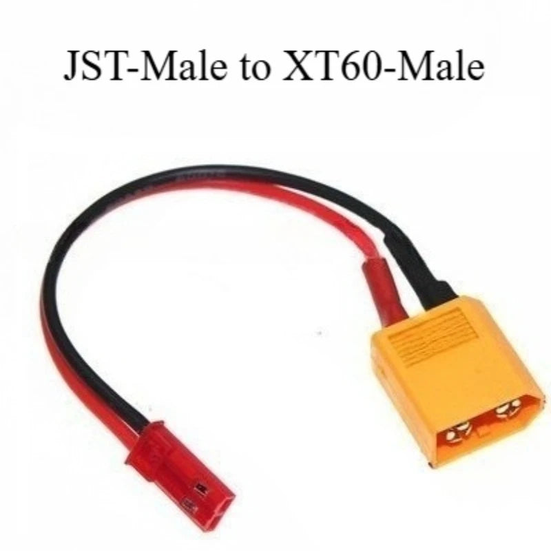 Mismatch‑Fix RC Power Conversion 20AWG Silicone XT60/30 T‑Plug to JST Male Female Connector for Airplane FPV Drone Accessories Quake