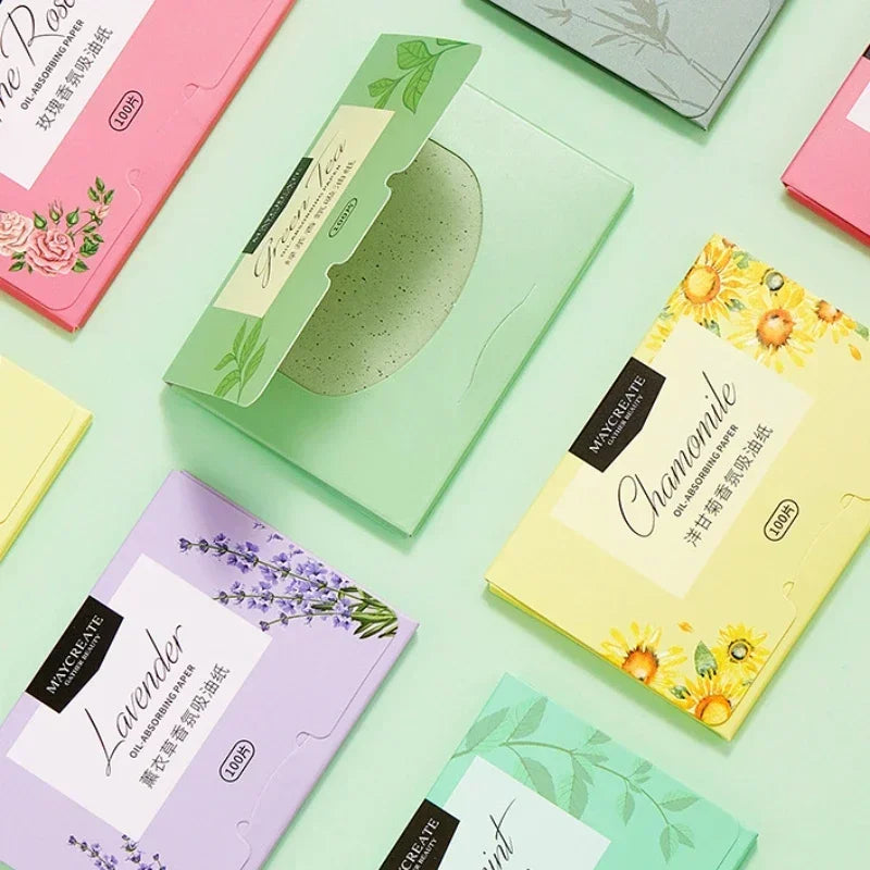 100Pcs Face Oil Blotting Paper Protable Face Wipes Facial Cleanser Oil Control Oil-absorbing Sheets Blotting Tissue Makeup Tools Quake