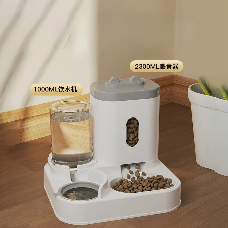 Cat Water Dispenser, Cat Food Automatic Feeder, Integrated Water Dispenser, Cat Drinking Water Flow Circulating Water Dispenser Quake