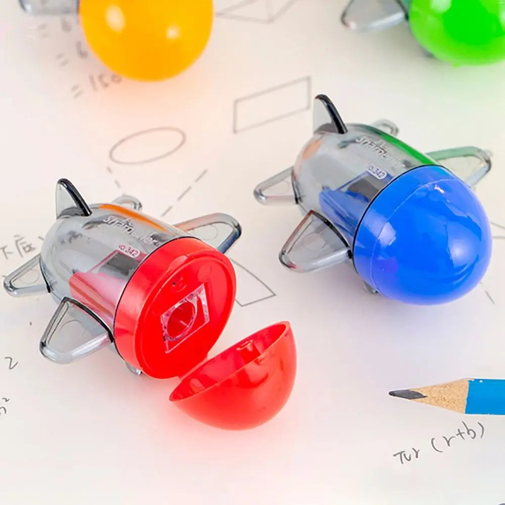 Cartoon Airplane Pencil Sharpener Pencil Cutter Tool Student Stationery School Office Supplies Color Random Quake
