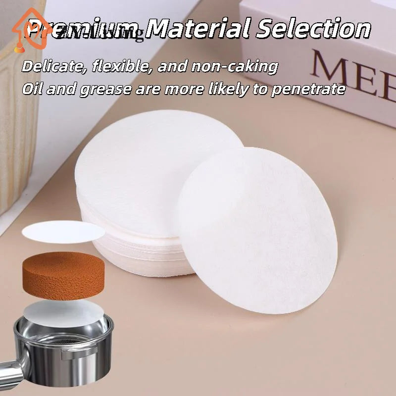 Barista Coffee Paper Filter Unbleached 51mm 53mm 54mm 58mm 100/500Pcs For Home Office Professional Espresso Machine Quake