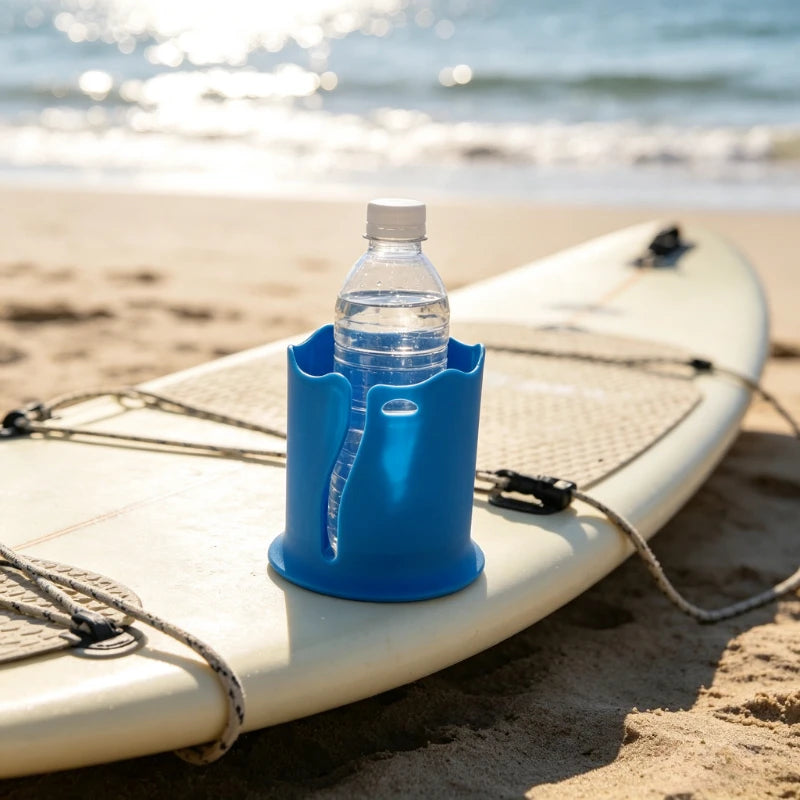 Outdoor Surfboard Water Bottle Holder Portable Anti-slip Beverage Cup Mount Rack Universal Surfing Water Cup Storage Accessories Quake