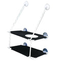 Cat Window Hammock Seat Window Perch Sun Bathing Bed Wall Mount Shelf Mesh Quake BlackDoubleLayer