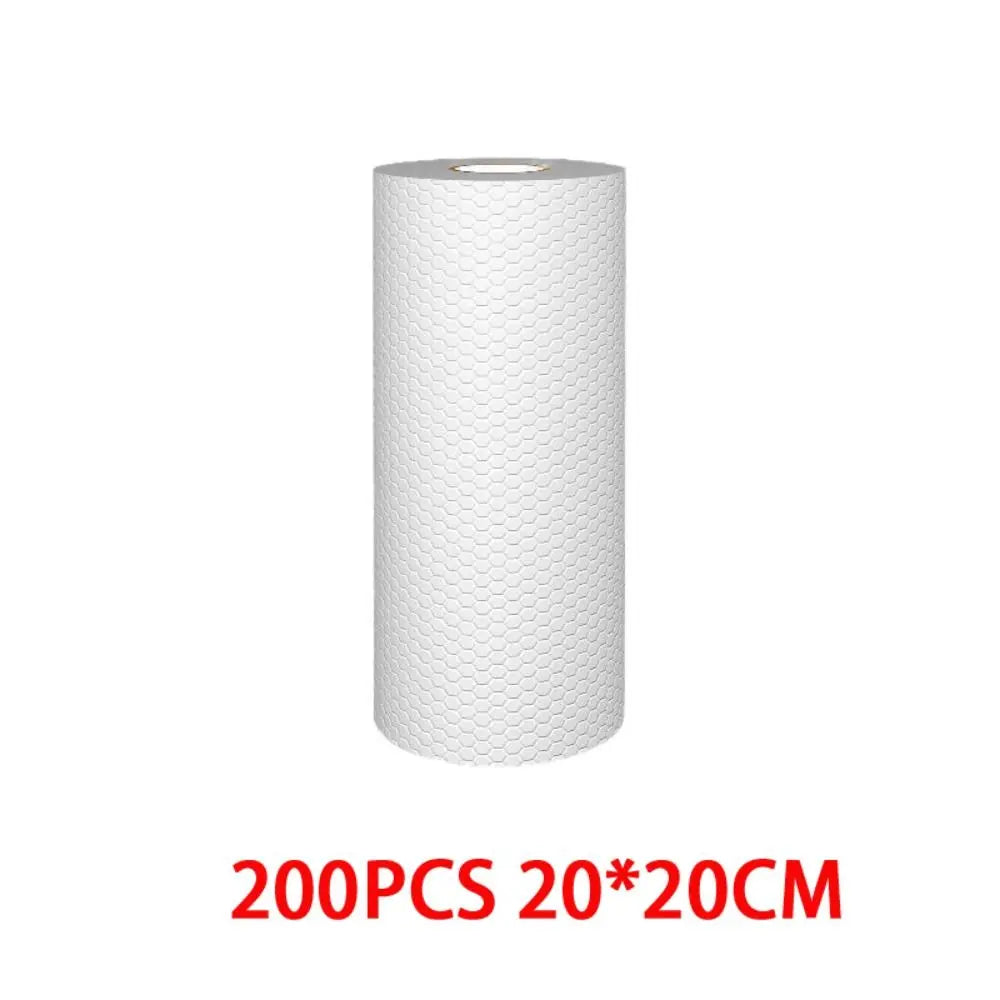 Thickened Non-woven Kitchen Paper Absorbent Towel Dish Paper Water Oil Absorbing Paper Cleaner Wipes Oil-removing Tissue Quake 200pcs-20x20cm