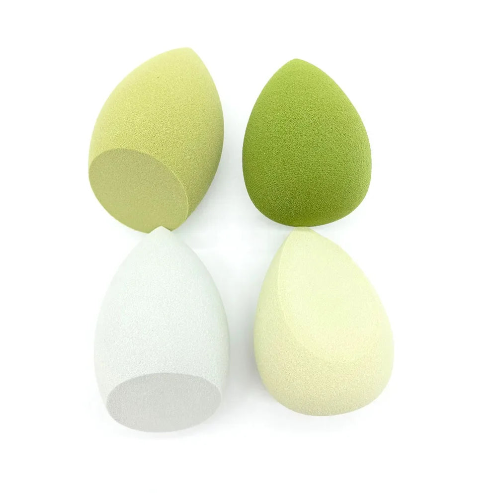 Make Up Sponge Tools Sponge 4pcs Powder Beauty Cosmetic Egg Foundation Makeup Puff Dry and Wet Combined Powder Puff Bevel Cut Quake M81 green no box