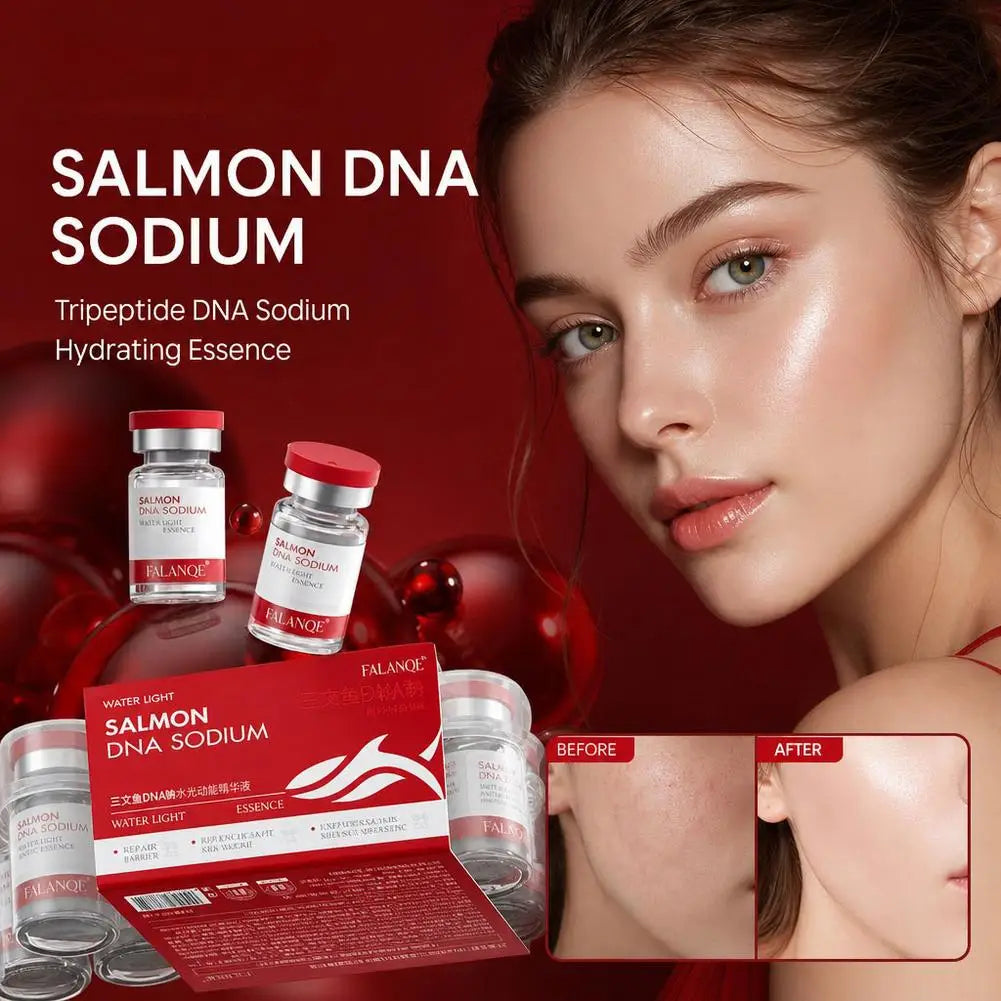 Salmon DNA Sodium Ampoule Serum Facial Moisturizing Hydrating Skin Care Nourishing Essence 10/20/30Pcs Quake
