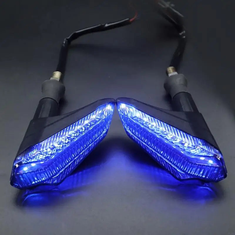 H8WE Waterproof Scythe Designs LED Turn Lights Daytime Running & Yellow Sequential Indicators for Vehicle Motorbike Quake
