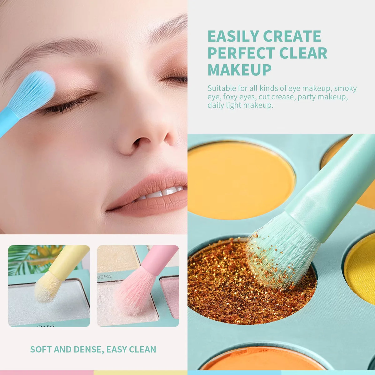17 Color Multi-Color Makeup Brushes Macaron Color Brushes Eyeshadow Foundation Makeup Brush Set Colorful Makeup Tools Full Set Quake