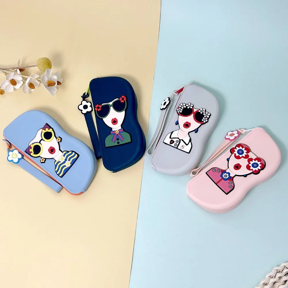 New Multifunctional Glasses Bag Waterproof Silicone Small Items Bags Dustproof Cosmetic Bags Quake