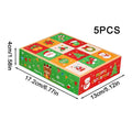 Empty Calendar Advent 5 Piece Christmas Countdown Decoration Boxes Empty Calendars Advent to Fill for Holiday Winter Family Kids Quake Green L