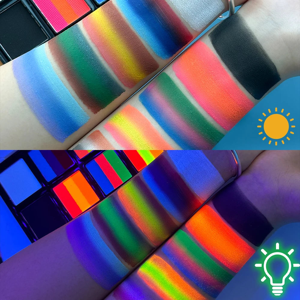 6 PCS SFX Body Paint Makeup Set 26 Colors Face Body Painting Special Effect Halloween Party Wound Scar Wax Makeup with Spatula Quake
