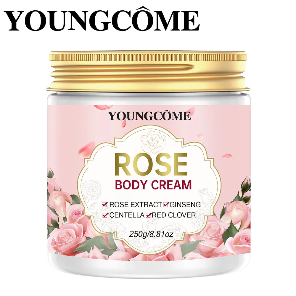 Rose Body Cream Whitening Intimate Areas Underarm Knee Buttocks Private Bleach Remove Melanin Waterproof Brighten Nourish Cream Quake